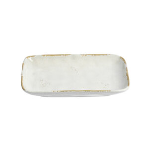 Блюдо для подачи KunstWerk Фенхель L 204 мм, B 130 мм, H 28 мм, белый артикул THP11017-K99P3