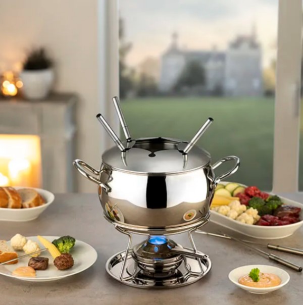 Набор для фондю APS Two in one 2,2 л, H 230 мм, D 185 мм (13 предметов) артикул 65060