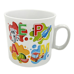 Кружка Добрушский фарфоровый завод Алфавит 200 мл, белый, разноцветный артикул 4С1581