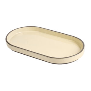 Блюдо для подачи KunstWerk Bliss L 304 мм, B 174 мм, H 27 мм, бежевый артикул CHP12515-J19