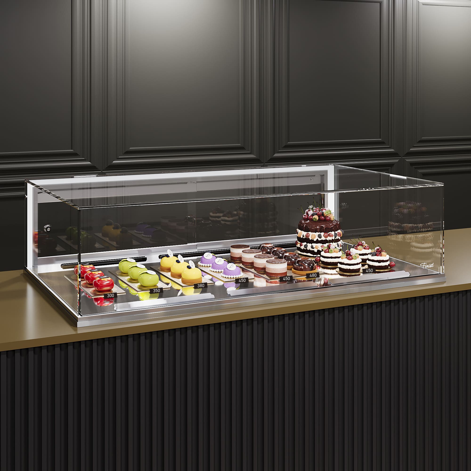 Встраиваемая кондитерская витрина Финист Glassier G-15/5/3