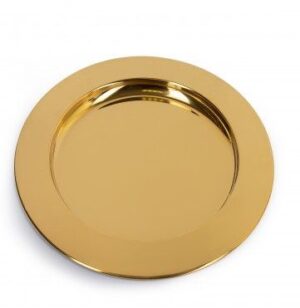 Блюдо Luxstahl D 500 мм круглое, нерж/золото артикул кт2883