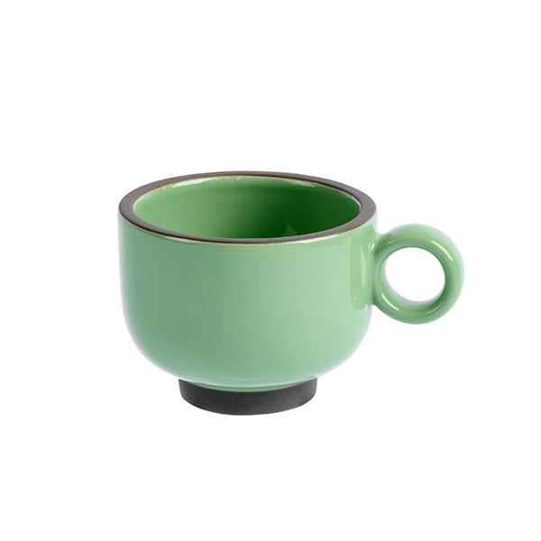 Чашка чайная KunstWerk Bliss D 85 мм, L 115 мм, H 65 мм, мятный артикул CHE6941-1-J20