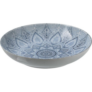 Тарелка глубокая Добрушский фарфоровый завод Вавилон 700 мл, D 205 мм, H 40 мм, голубой, темно-синий артикул 0С2441