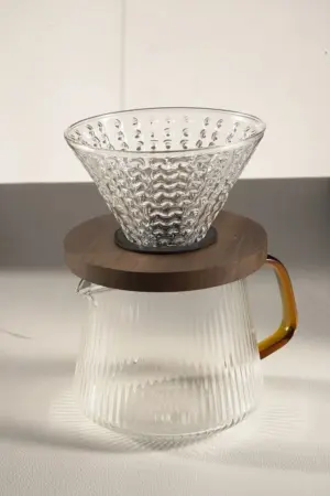 Кофе дриппер на 1-4 чашки+кофейник 600 мл,боросиликатное стекло, P.L. Proff Coffee