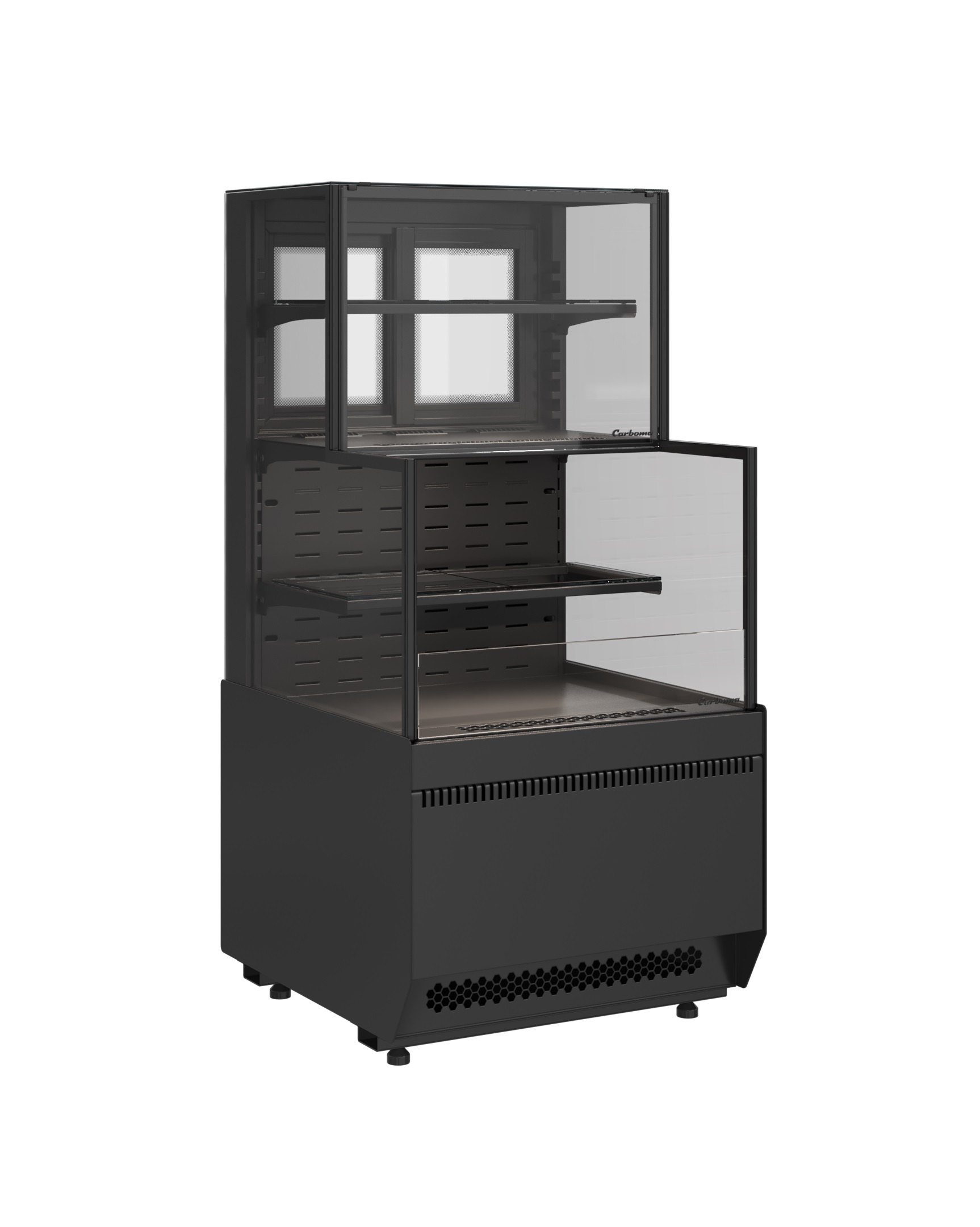 Витрина холодильная Carboma Cube 2 Combi KC70 VV/N 0,6-2-1 STANDARD БОКОВИНА СТУПЕНЬКА (версия 2.0) (9005)