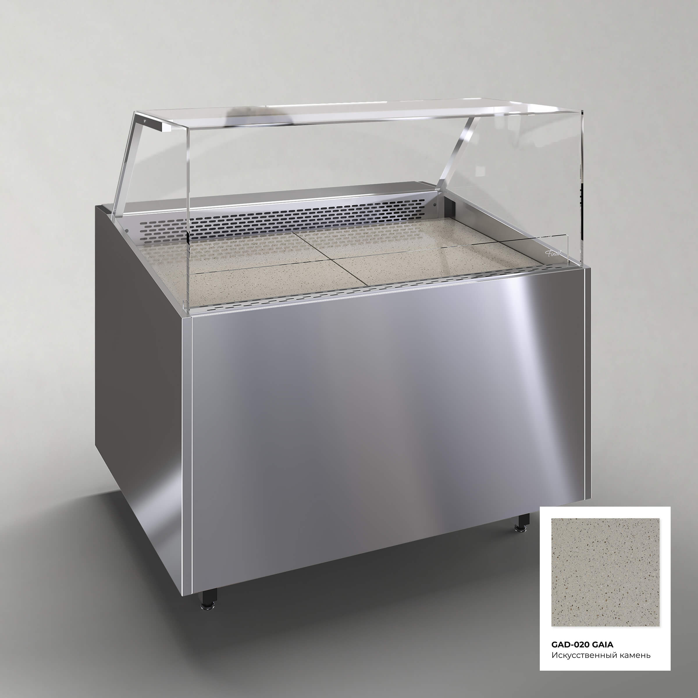 Напольная гастрономичеcкая витрина Финист GRANDGASTRO GrG-1210-13 (иск.камень)