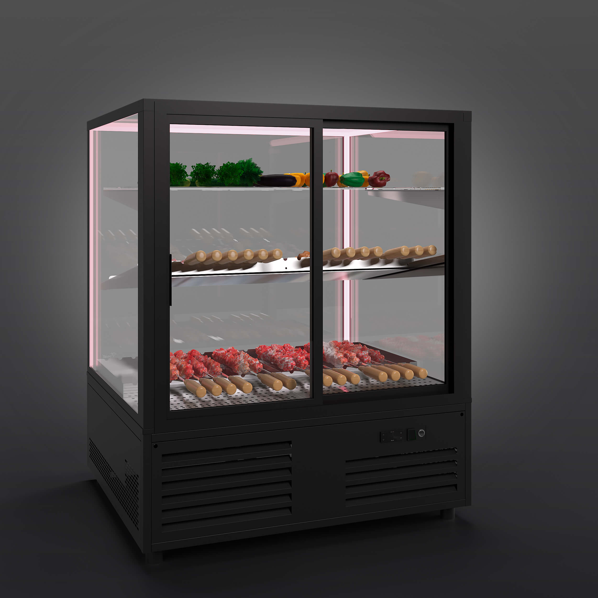 Витрина холодильная Finist JOBS MEAT JM-129-135 (2 полки)