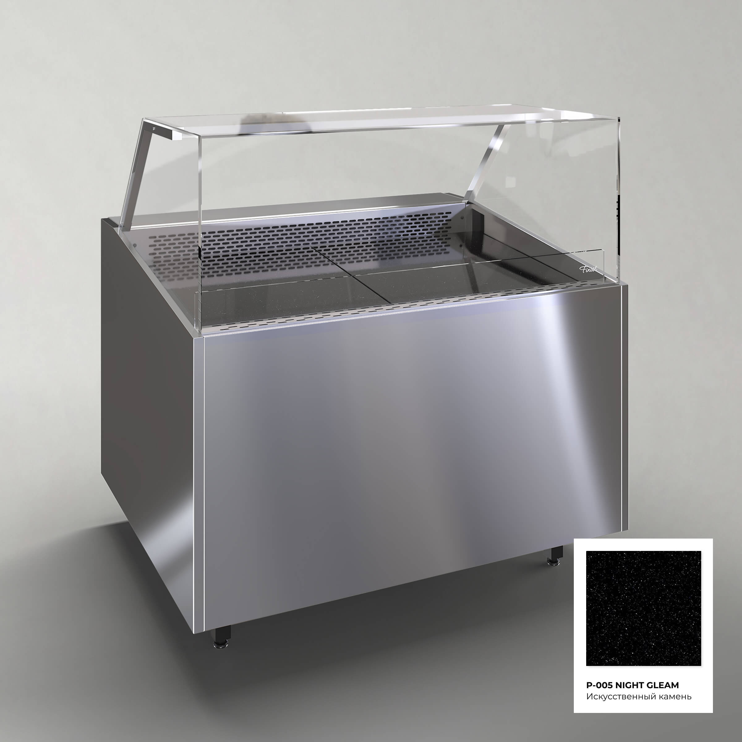 Напольная гастрономичеcкая витрина Финист GRANDGASTRO GrG-1310-13 (иск.камень)